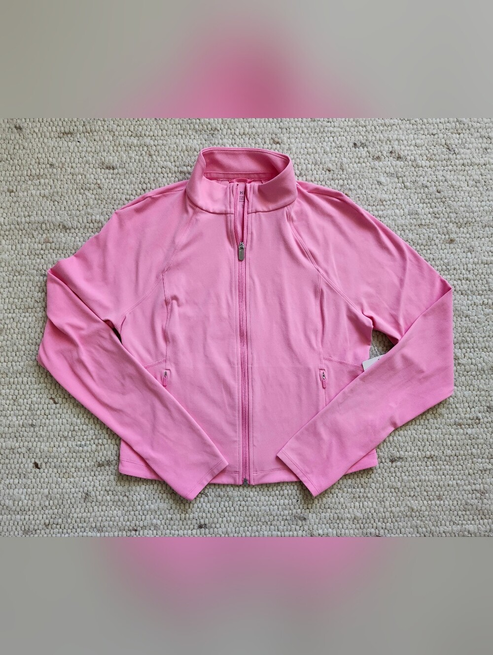 Athleta Salutation Crop Pink Jacket Size L
